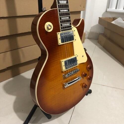 VINTAGE SUNBURST FLAMED MAPLE TOP GUITAR FREE SHIPPING FACTORY DIRECT HIGH QUALITY