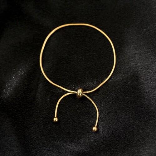 YUN RUO 18 K Gold Plated Fashion Adjusted Snake Chain Bracelet Woman Gift 316 L Titanium Steel Jewelry Never Fade Drop shopping