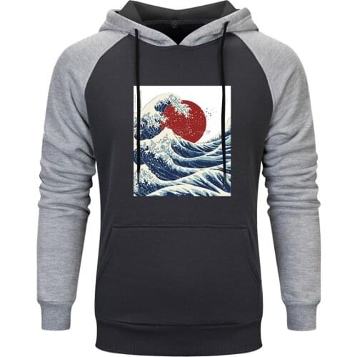 Sun Raglan Hooded Mens Long Sleeve Fashion Sweatshirts and Hoodie Leisure Tops Clothing Pullovers Winter Autumn Supoleron Hombre