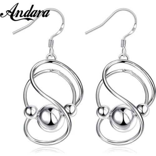 New Jewelry 925 Sterling Silver Earrings Fashion Drop Earrings Ladies Jewelry Gifts