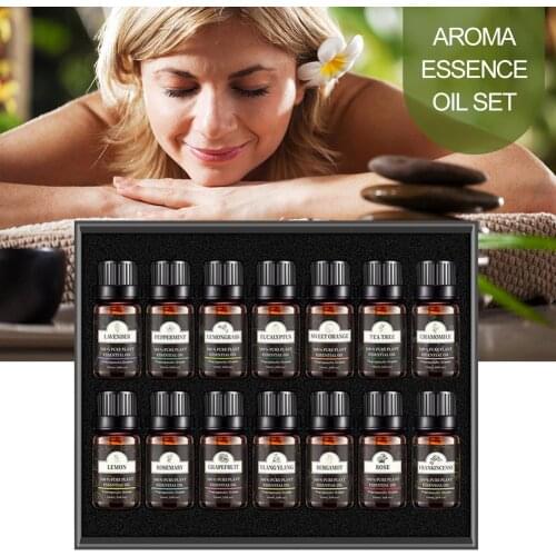 14Pcs/Set 100% Pure Plant Aromatherapy Diffusers Essential Oil 10ml Organic Body Massage Relax Fragrance Skin Care Kit