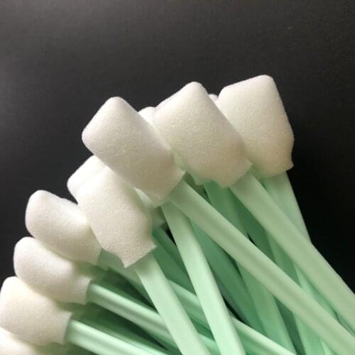 100piece print head clean swab DX4 DX5 DX7 TX800 XP600 stick sponge foam tipped Miamki JV5 CJV150 JHF solvent uv printer