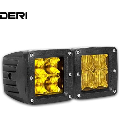 5D 3inch led work light 12W 3000K amber driving light Flood Spot Beam work lamp Fog Lights For Jeep Boat Off Road ATV 12V 24V