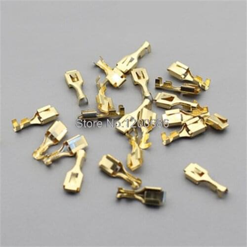 Female Spade Quick Splice Crimp Terminals 6.3mm Crimp connector Non insulated 300 Pcs
