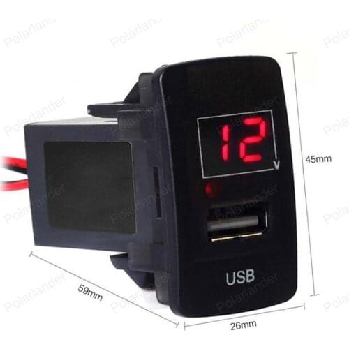 Car USB Socket Charger with Smartphone Voltmeter For H/onda 5V 2.1A output Power Adapter