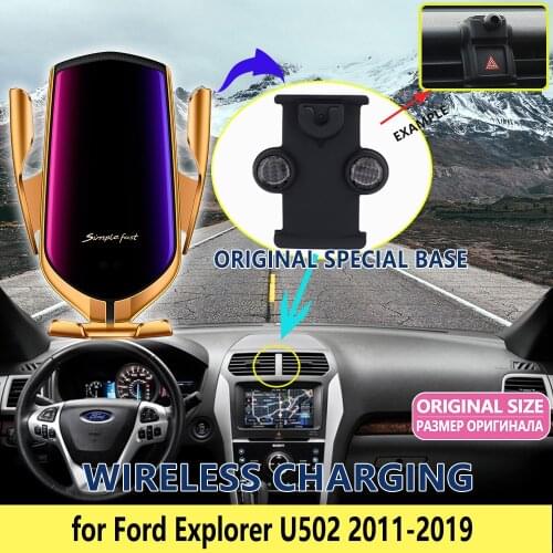 Car Mobile Phone Holder for Ford Explorer U502 MK5 2011~2019 Bracket Rotatable Support Car Accessories for iphone 2012 2015 2016