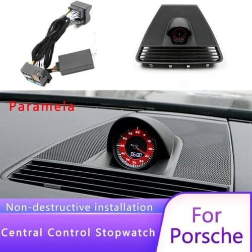 Car stopwatch for porsche Paramela 2010-2020 interior dashboard center clock compass time electronic meter clock accessional