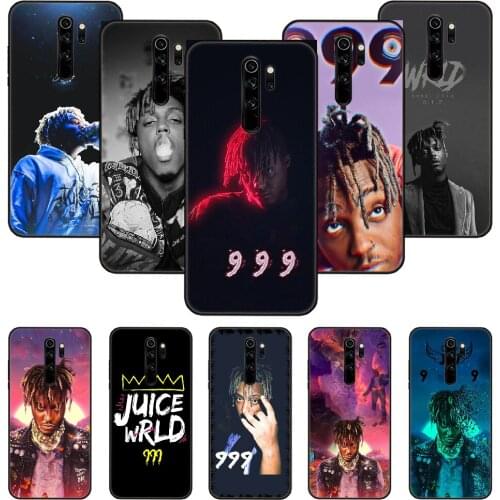 Phone Case For Xiaomi Redmi Note 8 8T 7 7A 9 9S 8A 4 5 Pro Black Cover Hoesjes Fashion Back Soft Coque Trend juice wrld rapper
