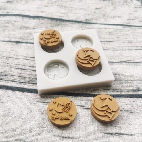 Eid Mubarak Arabic Font Moon Silicone Cake Fondant Mold Chocolate Sugar Craft M68E