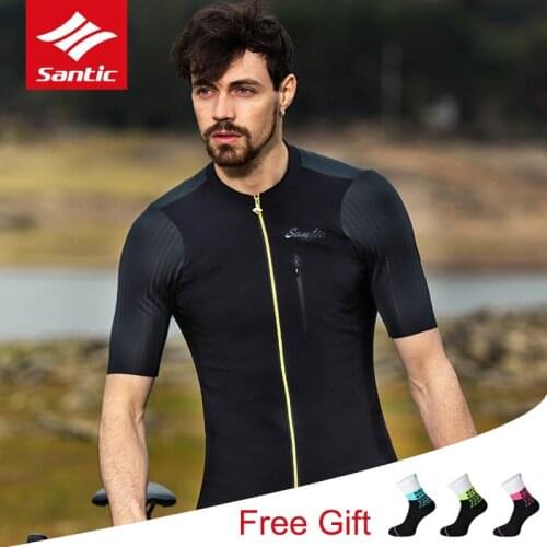 2019 Santic 8 Style Men Short Sleeve Cycling Jersey Summer Breathable MTB Road Bike Top Quick Dry Pro Outdoor Sport Riding Shirt