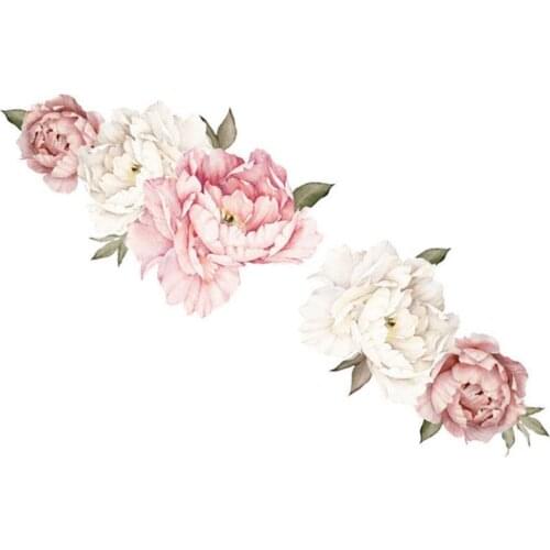 Hot Sale 60% Peony Flower Self-Adhesive Wall Sticker Home Bedroom Living Room Hallway Decal
