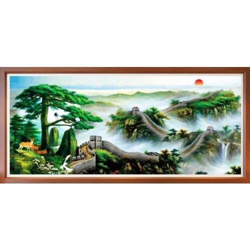 The Great Wall DIY New Full Embroidery Special Shaped Diamond Painting for Decoration Landscape