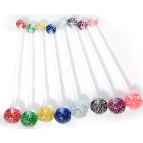 10PCS Fashion Pregnant Navel Belly Button Rings 22mm 38mm 50mm Bar Rings Piercing Body Jewelry PTFE Baby Body Piercing Jewelry