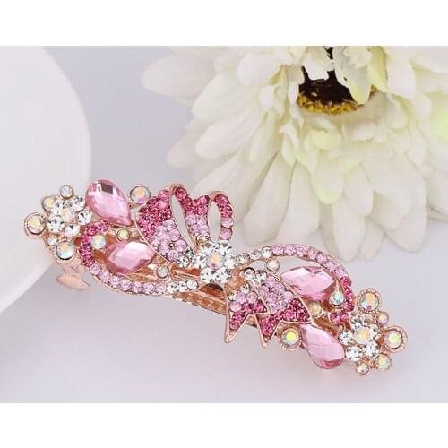 Korean Women Crystal Hair Claw Vintage Butterfly Hairpin Heandband Crab Clip Rhinestone Hair Clips Hair Accessories