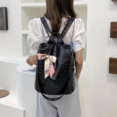2021 Fashion Women Backpack High Quality PU Bagpack Female Large Capacity Rucksack Girls Bow Bookbag Ladies Anti Theft Mochila