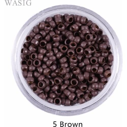 1000Pcs 2.5mm Nano Rings for Nano Ring Human Hair Extension 5# Brown Color