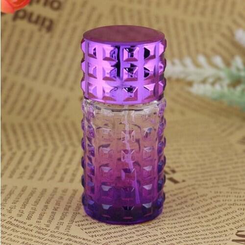 Wholesale 30ML Colorful Cylinder Shaped Glass Spray Atomizer Perfume Bottle Cosmetic Container