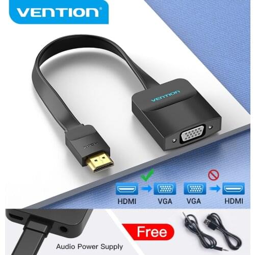 Vention HDMI to VGA Adapter 1080P HDMI Male to VGA Female Converter With 3.5 Jack Audio Cable for Xbox PS4 PC Laptop Projector
