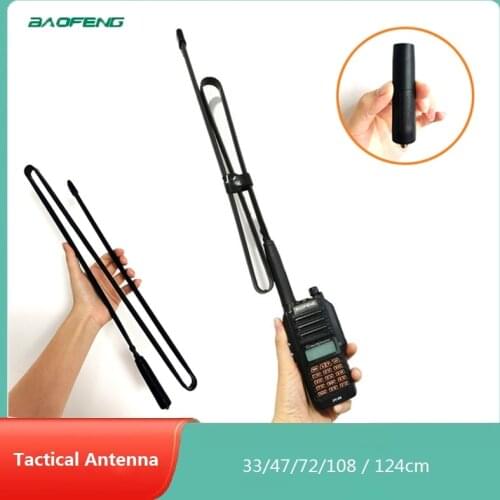 2021 Walkie Talkie Foldable CS Tactical Antenna Baofeng UV-9R SMA-Female Dual Band BAOFENG 144/430Mhz Ham CB Radio Accessories