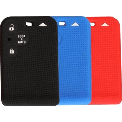 Bilchave 3 Buttons Silicone Rubber Remote Car Key Cover Case Skin Fob For Renault Espace Logan Smart Key Protector Holder