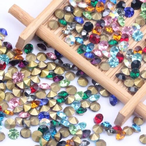 Ss23 5.0-5.2mm Cone Glass Strass Chatons Stone Pointed Back Crystal Rhinestone Nail Art Gem Jewelry Making Diamante Supplier