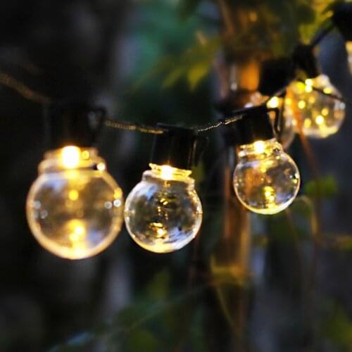 6M Led String Light Ball Globe Bulb Fairy Lights Chain G50 Outdoor Garden Patio Garland Wedding Party Christmas Decoration