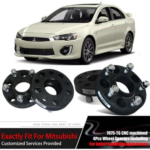 Teeze 4pcs 5X114.3 67.1CB 25mm Thick Hubcenteric Black Color Wheel Spacer Adapters For Mitsubishi Lancer /Lancer EVO IX