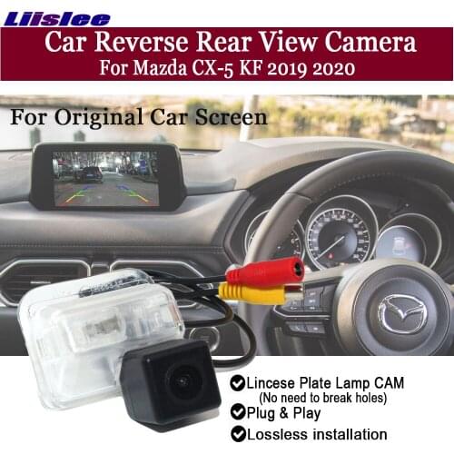 Car Reverse Rear View Camera For Mazda CX-5 KF CX 5 2016 2019 2020 Accessories Compatible Original Screen Back Up Adapter