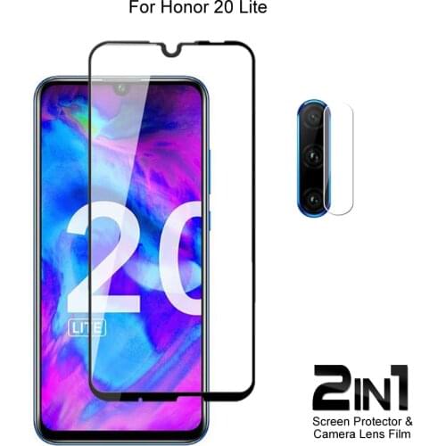 For Honor 20 Lite Camera Lens Protecting Film & Full Coverage Protective Tempered Glass Phone Screen Protector