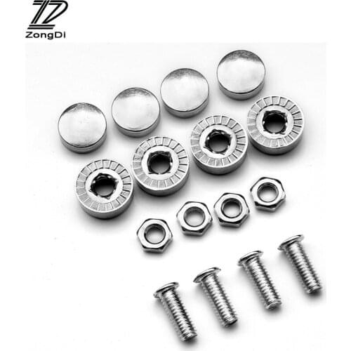 ZD 16X/set Car Styling License Plate Bolts Frame Chrome Screws For Skoda Octavia A5 A7 2 Fabia Yeti BMW E60 F30 X5 E53 Inifiniti
