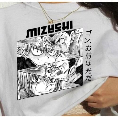 Japanese Man Series Cute Cartoon Print Womens T-shirt My Full-time Hunter Fun Clothing Harajuku Japan Casual Top Tee футболки