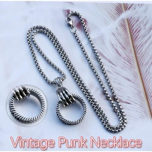 Women Dainty Choker Necklace Pendant Adjustable Punk Necklaces Basic Punk Stainless Steel Necklace for Men Women