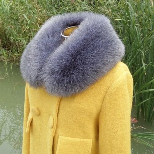 Winter fur collar faux fox fur scarf raccoon fur collar winter coat decoration multi color to choose soft faux fox scarf