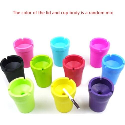 1 Pc Color Random Mini 10.05*7.8cm Mini Auto Car Butt Bucket Cigarette Plastic Smoke Cup Ashtray Ash Holder New 1pc