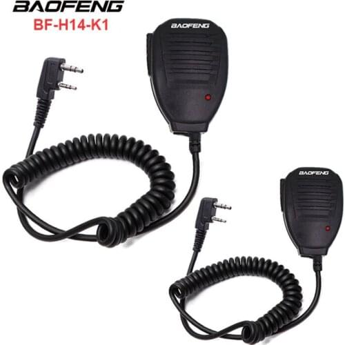 2pcs Baofeng Speaker BF-H14-K1 Handheld Microphone for BAOFENG Walkie Talkie UV-5R BF-888S UV-82 GT-3 Handheld Transceiver