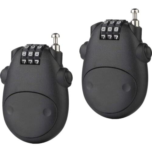 2Pcs Bicycle Cable Lock Travel Padlock Portable Mini Bicycle Lock Anti-Theft Safety 3 Car Lock