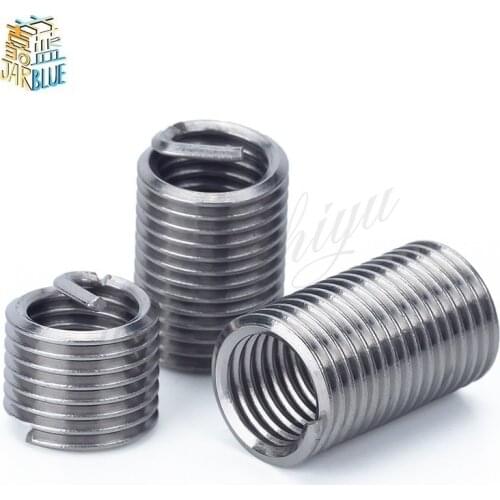 50pcs M7/M9/M11*1.0*1D-3D Wire Thread Insert , M7-M11 Screw Bushing , 304 stainless steel Wire Screw Sleeve Thread Repair
