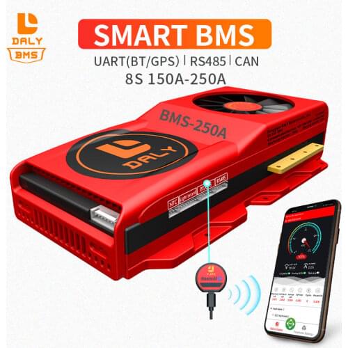24V 8S battery pack bms Lifepo4 Smart BMS 3.2V 150A 200A 250A uart 485 CAN LFP PCM battery protection board BMS With Balance