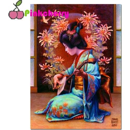 Diamond Embroidery Japanese Singer Geisha Painting Diy Diamond Mosaic Pictures For Bedroom decor full Diamond Painting k696