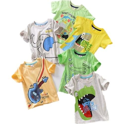 BBD Toddler Cartoon T-Shirt Summer Boys Girls Fashion Cotton Short Sleeve Top Kids 2-7 Years High Quality Clothes