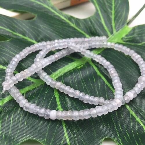 2x4mm Natural Stone Beads Light Blue Aquamarin Faceted Abacus Beaded loose Beads DIY Spacer Beads For Jewelry Making 14inch A148