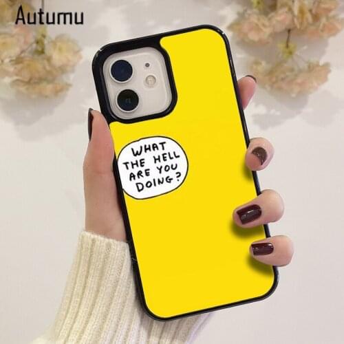 Phone Case for iPhone 12 mini X XS XR 11 Pro Max SE 2020 5 6S 7 8 Plus Samsung Galaxy S8 S9 S10 S20 S21 Yellow Cover