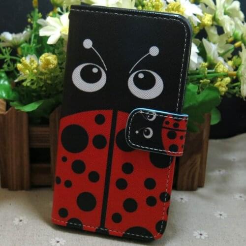 1x Cool Ladybug Ladybird Wallet Flip case cover for BQ Aquaris M5 M4.5 E5 A4.5 M5.5 X X2 X5 Pro U V Plus U2 Lite