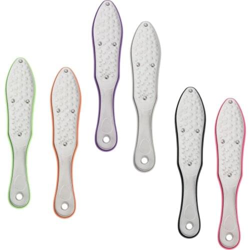 Double-Side Foot Rasp File Hard Skin Remover Pedicure Rasps Scrubber Cleaner red