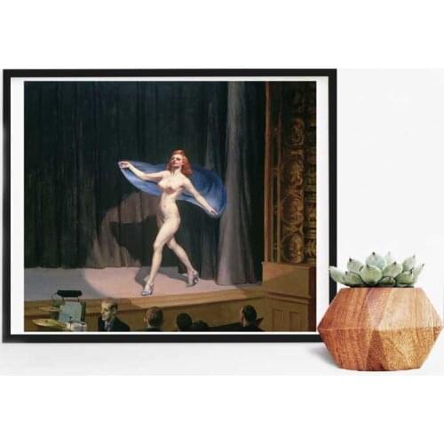 Edwardor Hopper Girlie Show Canvas Painting Print Living Room Home Decor Modern Wall Art Oil Painting Poster Salon Pictures HD