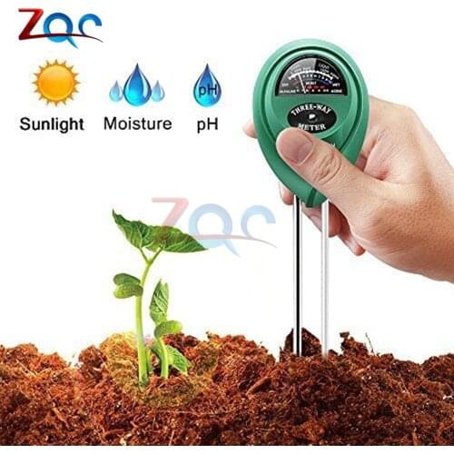 3 in 1 Soil PH Water Moisture Meter Acidity Humidity Sunlight Garden Plants Flowers Moist Tester Instrument Tool