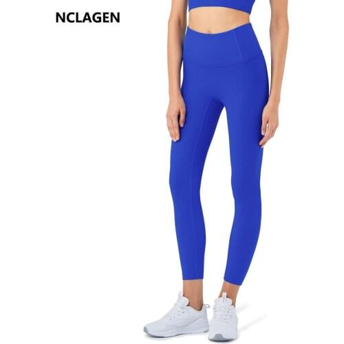 NCLAGEN Leggings Sport Women Fitness Yoga Pants High Waist Workout Running Squat Proof Elastic Nylon Capri Dry Fit Gym Tights