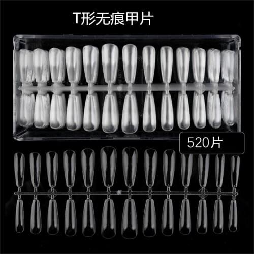 Manicure New Nail Tip 520-Piece Seamless Nail Tip Trapezoidal Nail Tip Thin Transparent Nail Tip