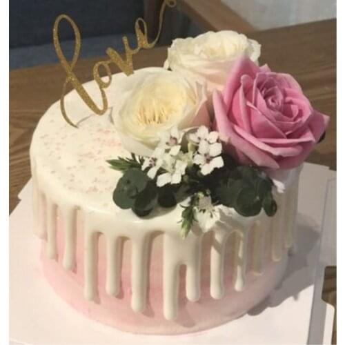 Cake model Flowers Birthday cake model simulation sample display Shooting props Wedding decoration cake decorating tools