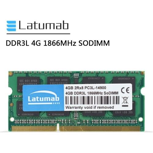 Latumab Memoria RAM DDR3 4GB 1866MHz 1.35V Notebook Memory PC3L-14900 204Pin SODIMM DDR3L RAM Laptop Memory Module